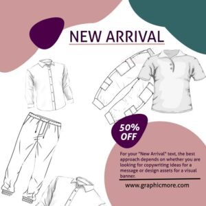 Fashion poster design with jacket jeans Free Vector