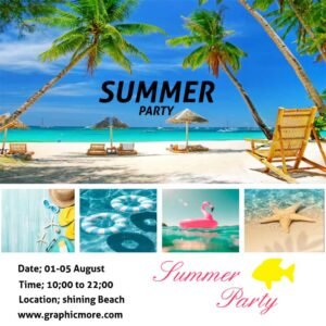 Summer party poster Images Free Download