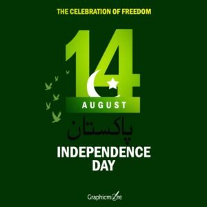 14th August Happy Pakistan independence day banner vector format download