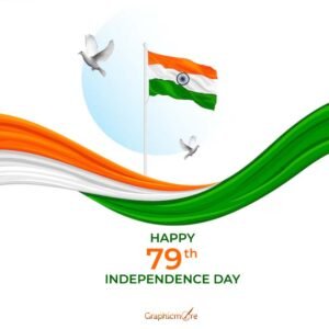 15th August Happy India independence day banner vector download